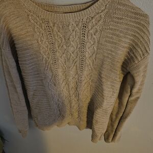 Mossimo Supply Co. Cable Knit Sweater - Beige